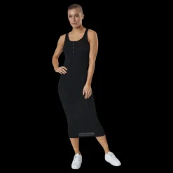 Pieces Kitte Tank Midi Dress Black Svart Online
