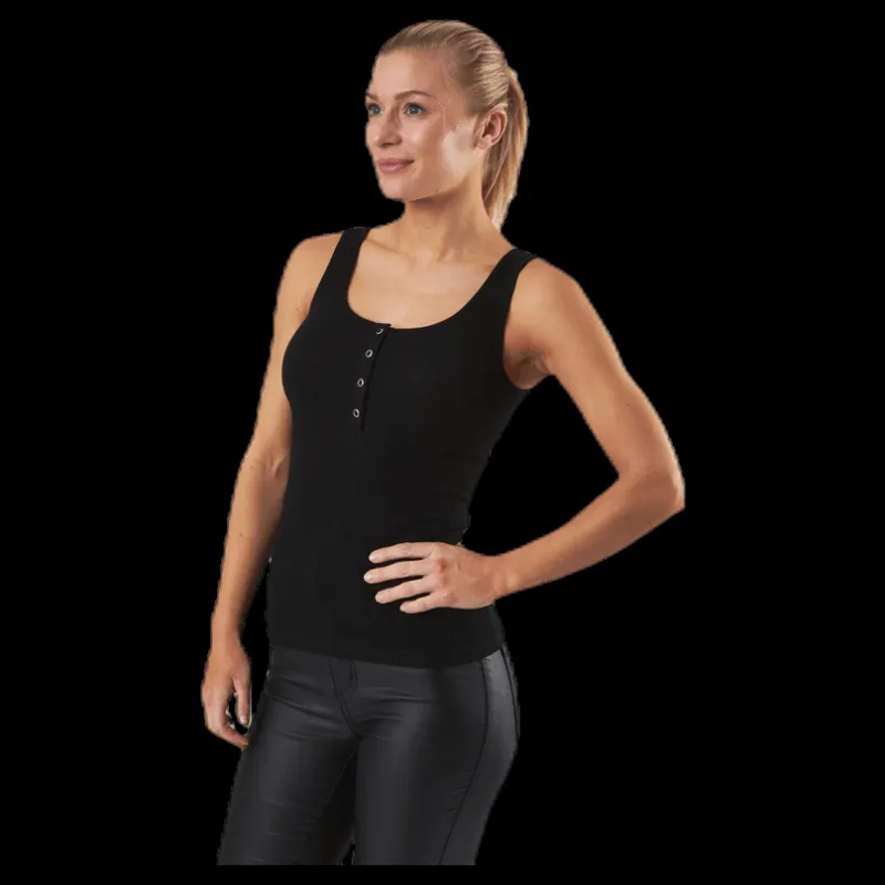 Hot Pieces Kitte Tank Top Black Svart