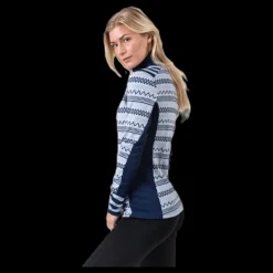 Kari Traa Åkle Half-Zip Shirt Blue Blå New
