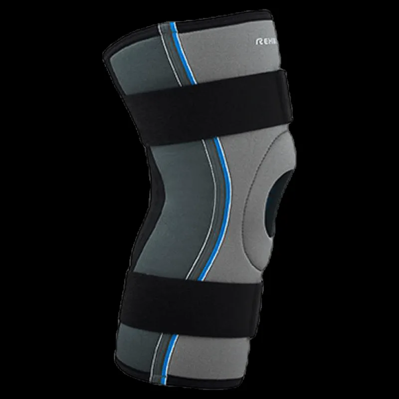 Best Rehband Knäskydd x-stabil med patellastöd Core Line Blue/Grey Blå och Grå