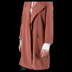 Pieces Kornelia 3/4 Coatigan Brown Brun Best