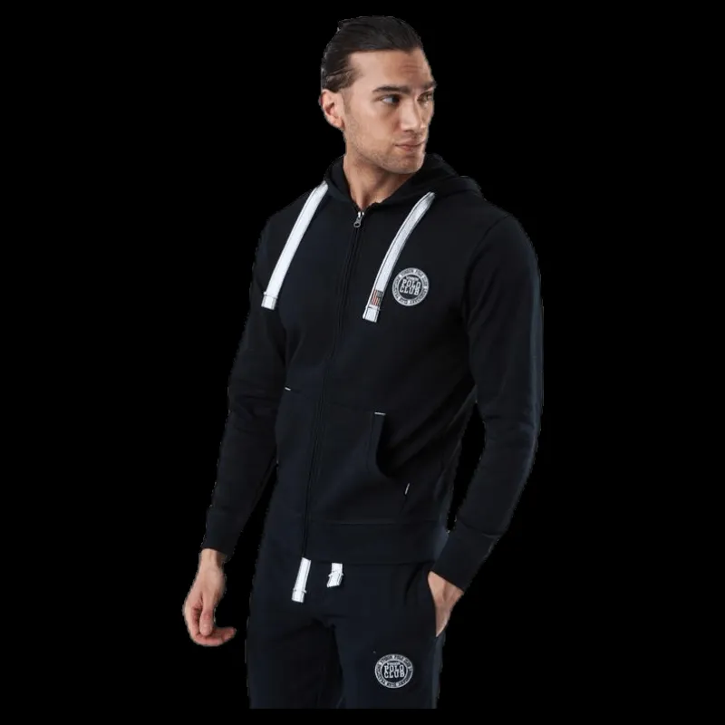 Vinson Polo Club Krew Sweatshirt Full Zip Black Svart Clearance