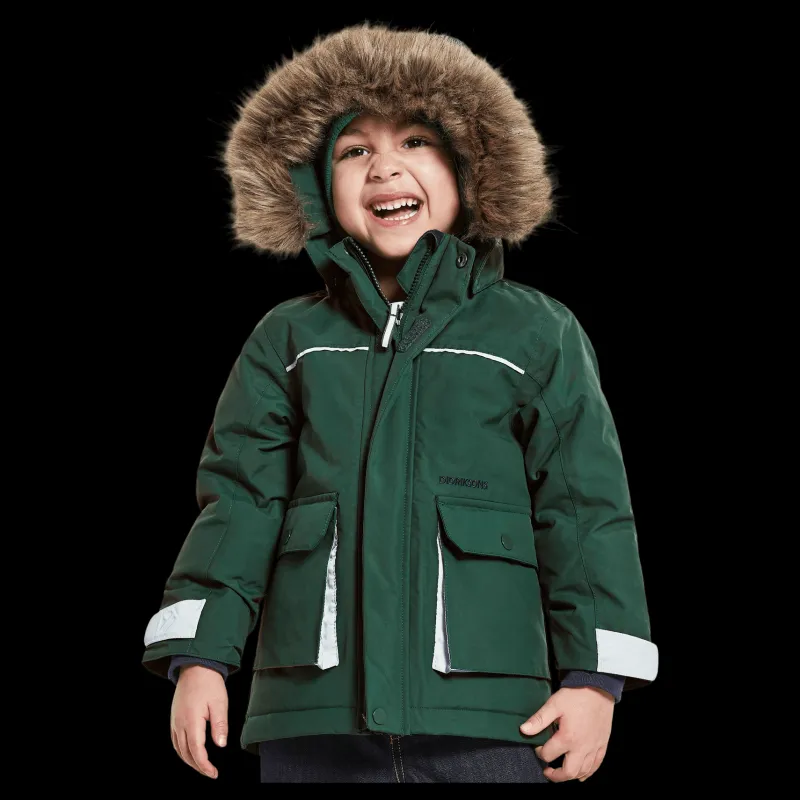Didriksons Kure Kids Parka 5 Green Grön Online