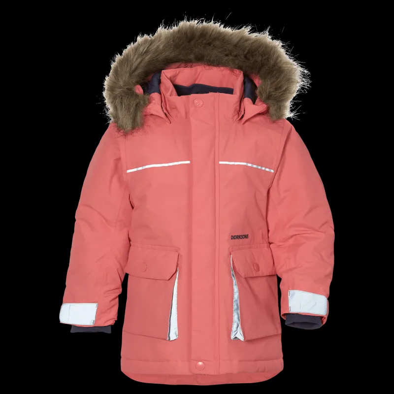 Sale Didriksons Kure Kids Parka 5 Pink Rosa
