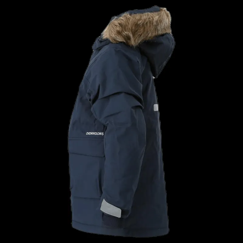 Didriksons Kure Kid's Parka Blue Blå Clearance
