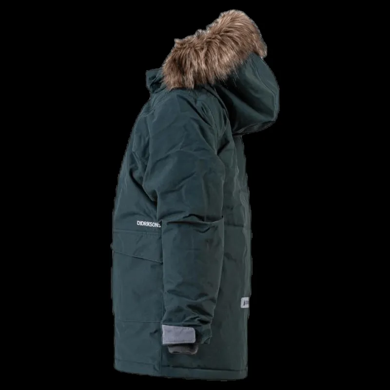 Didriksons Kure Kid's Parka Green Grön