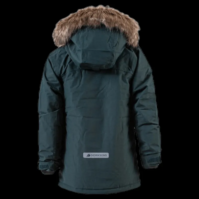 Didriksons Kure Kid's Parka Green Grön