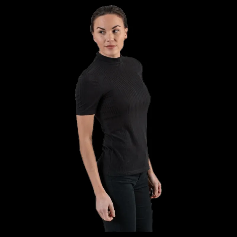 Pieces Kylie Ss T-Neck Top Black Svart Best