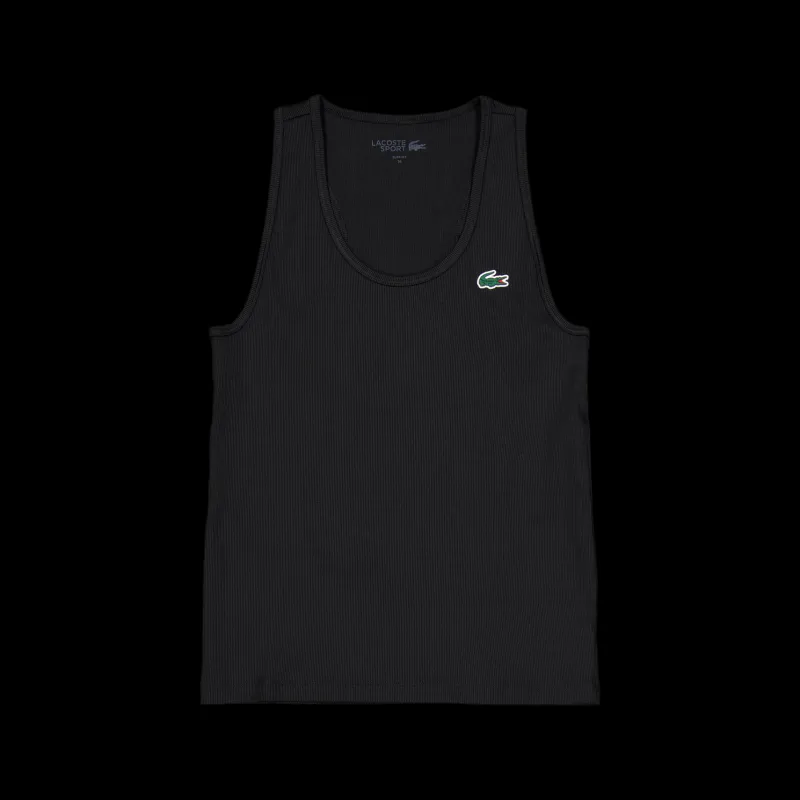 Hot Lacoste Sport Lacoste Tank Tops Black Svart