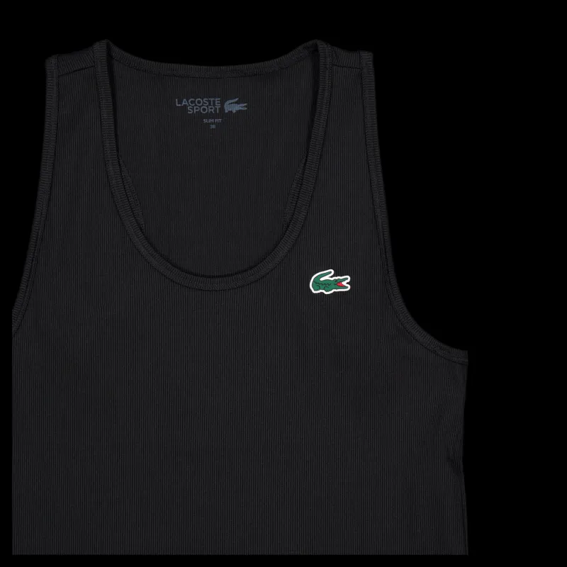 Hot Lacoste Sport Lacoste Tank Tops Black Svart