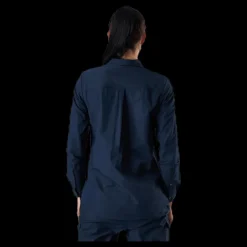 Best Jack Wolfskin Lakeside Roll-Up Shirt Blue Blå