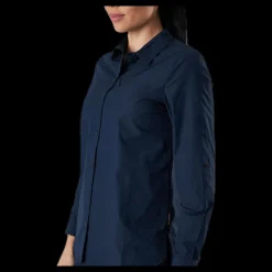 Best Jack Wolfskin Lakeside Roll-Up Shirt Blue Blå
