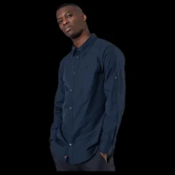 Jack Wolfskin Lakeside Roll-Up Shirt Blue Blå New
