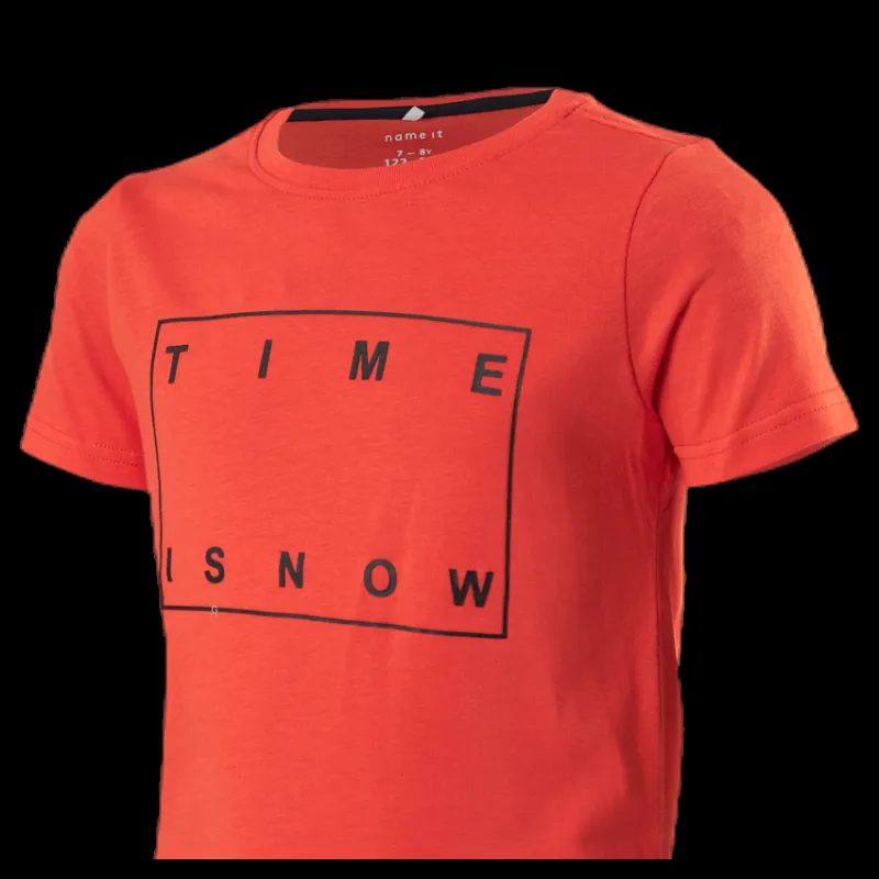 Name It Lander Ss Top Red Röd New