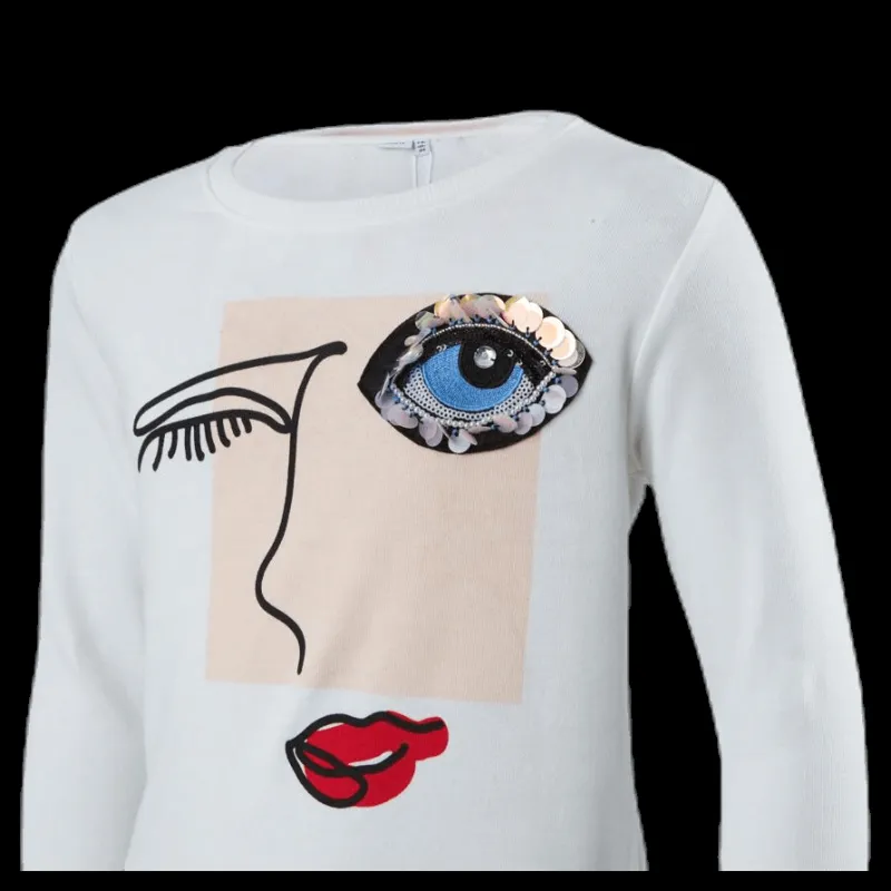 Name It Lanka Ls Sweat White Vit Sale