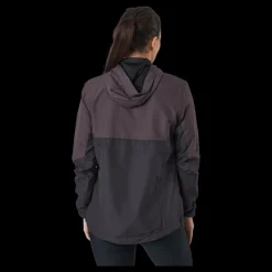Outlet Endurance Lassie W Running Jacket With H Black Bean Svart