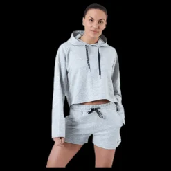 Discount Fila Leanna Cropped Hoody Grey Grå