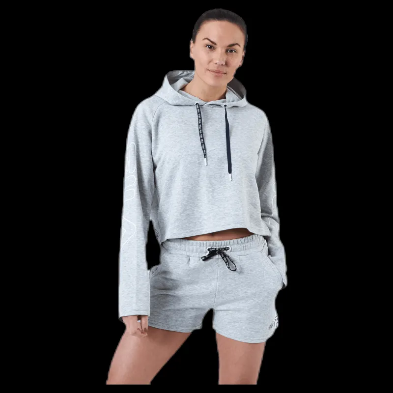 Discount Fila Leanna Cropped Hoody Grey Grå