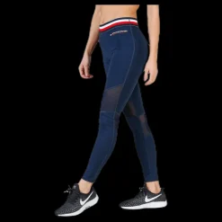 Best Tommy Hilfiger Sport Legging With Mesh Full Length Blue Blå