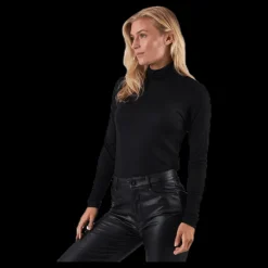 Only Lela Life L/S Rollneck Top Jrs Black Svart Discount