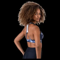 Reebok Les Mills Hero Racer Bra Blue/White Flerfärgad
