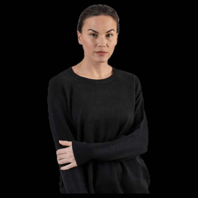 Only Lesly Kings L/S Pullover Knt Black Svart