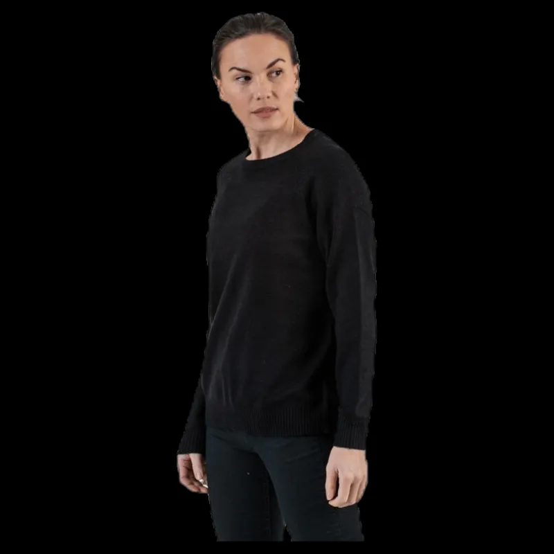 Only Lesly Kings L/S Pullover Knt Black Svart