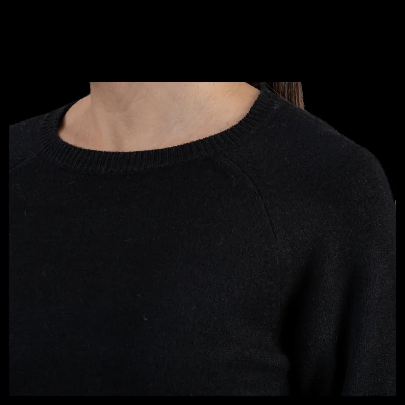Only Lesly Kings L/S Pullover Knt Black Svart