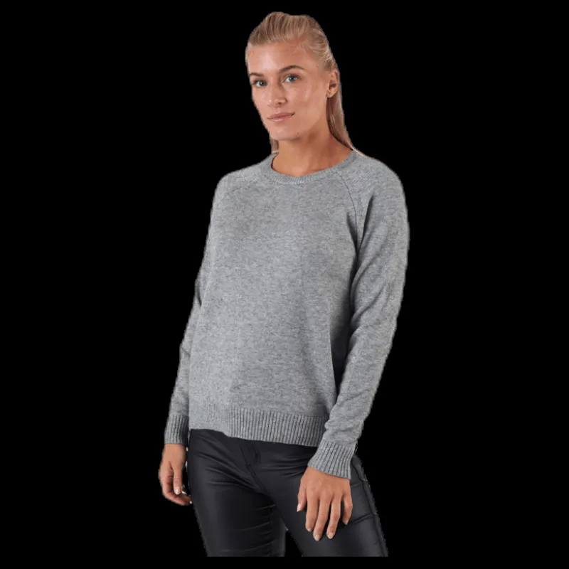 Only Lesly Kings L/S Pullover Knt Grey Grå