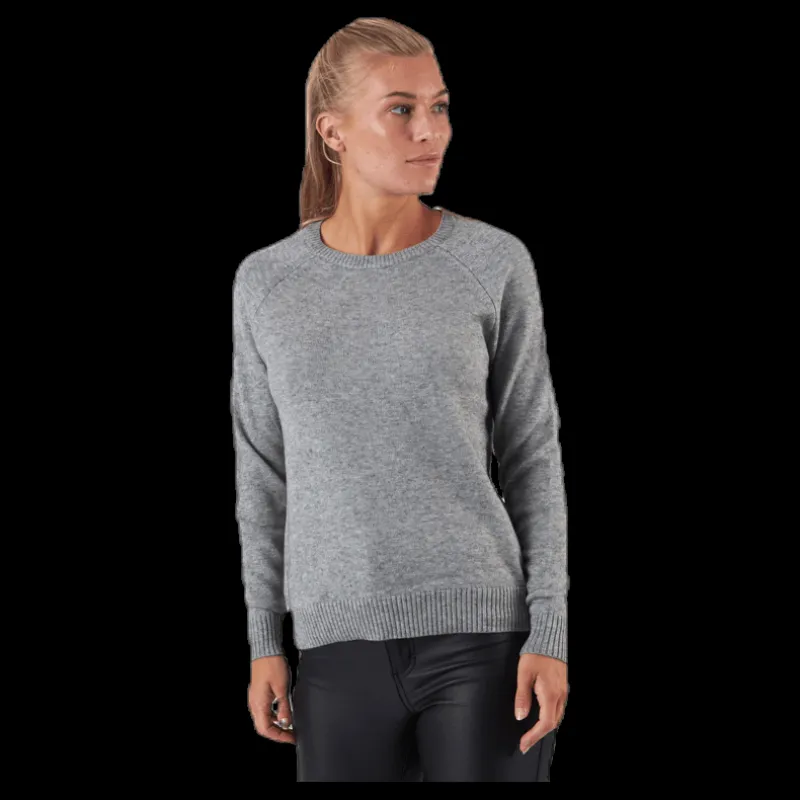 Only Lesly Kings L/S Pullover Knt Grey Grå