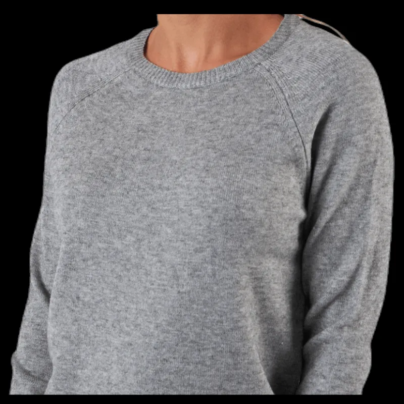 Only Lesly Kings L/S Pullover Knt Grey Grå