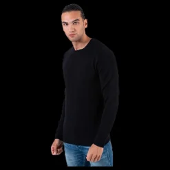 Jack & Jones Liam Knit Crew Neck Black Svart