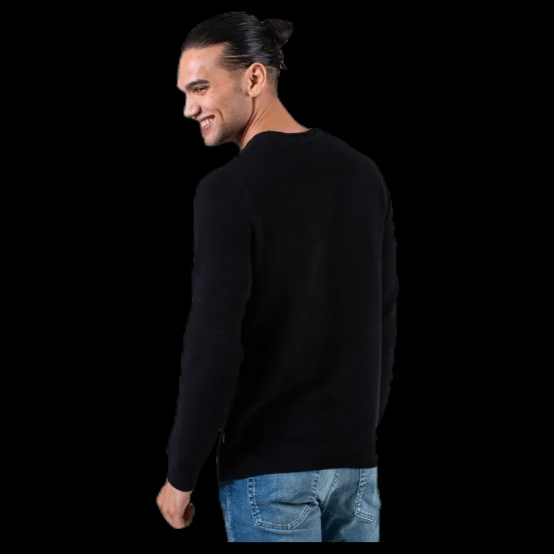 Jack & Jones Liam Knit Crew Neck Black Svart