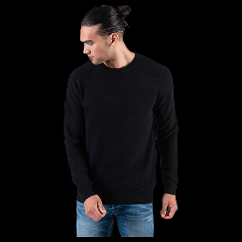 Jack & Jones Liam Knit Crew Neck Black Svart