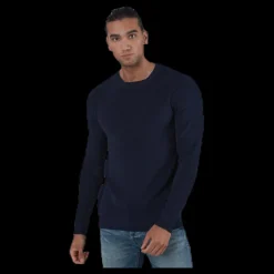 Jack & Jones Liam Knit Crew Neck Blue Blå Outlet