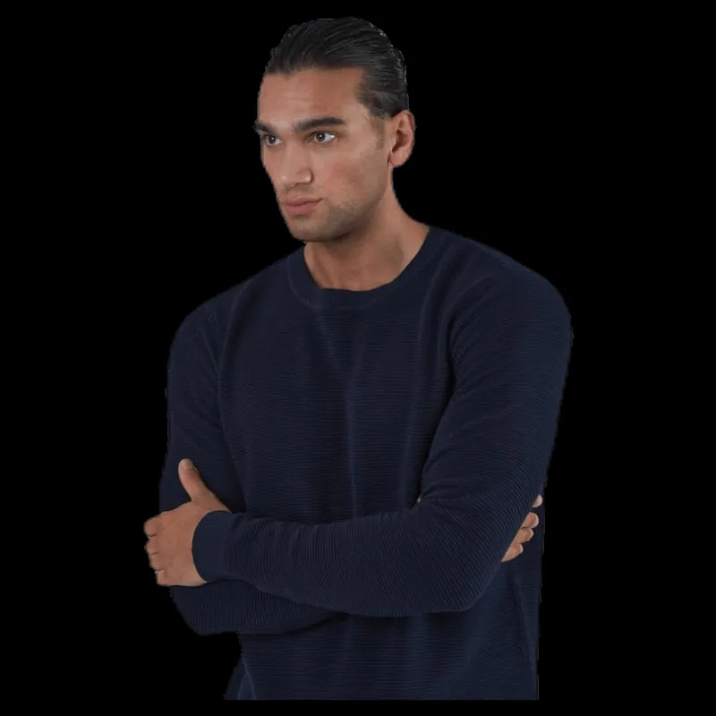 Jack & Jones Liam Knit Crew Neck Blue Blå Outlet