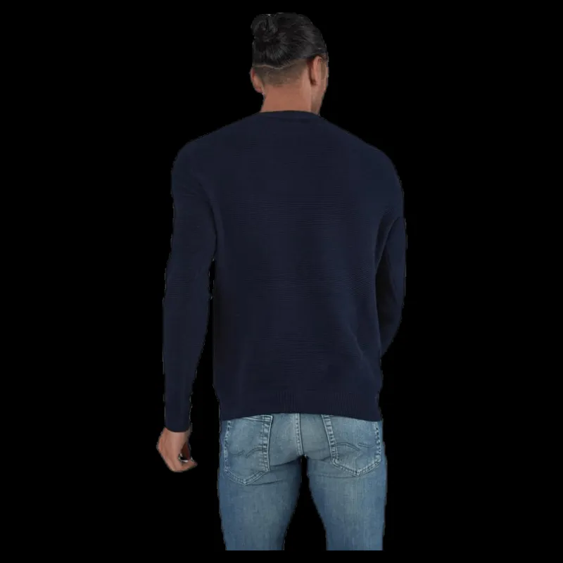 Jack & Jones Liam Knit Crew Neck Blue Blå Outlet
