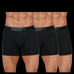 Best Puma Lifestyle Sueded Cotton Boxer 3p Black Svart