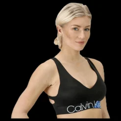 Online Calvin Klein Light Lined Bralette Black Svart