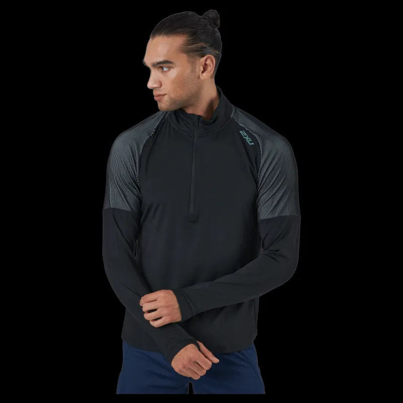 Best 2XU Light Speed 1/2 Zip Black/silver Reflective Svart