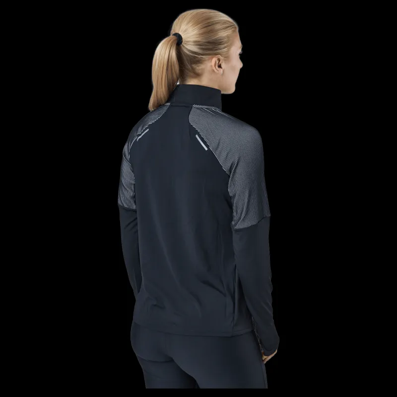 2XU Light Speed 1/2 Zip Black/silver Reflective Blå