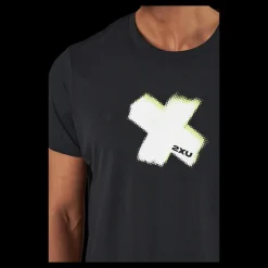 Discount 2XU Light Speed Tee Black White X/white Reflective Svart