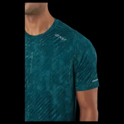 2XU Light Speed Tee Glitch Check/silver Reflective Turkos Discount