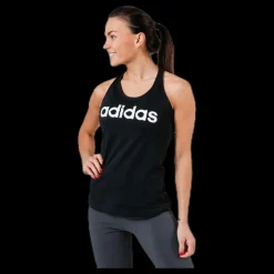 Sale adidas Linear Slim Tank White/Black Svart