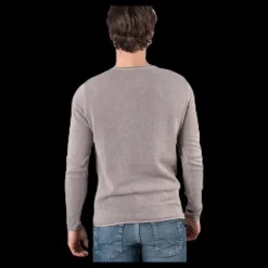 Jack & Jones Linen Knit Crew Neck Grey Grå Discount