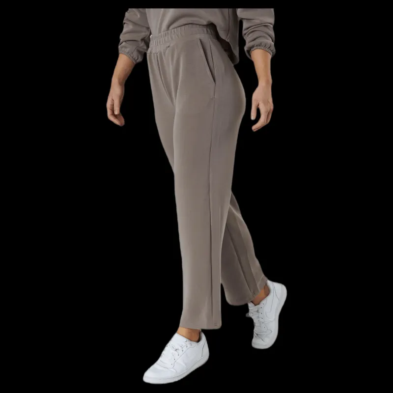 Pieces Lise Hw Wide Pant Lounge Beige Outlet