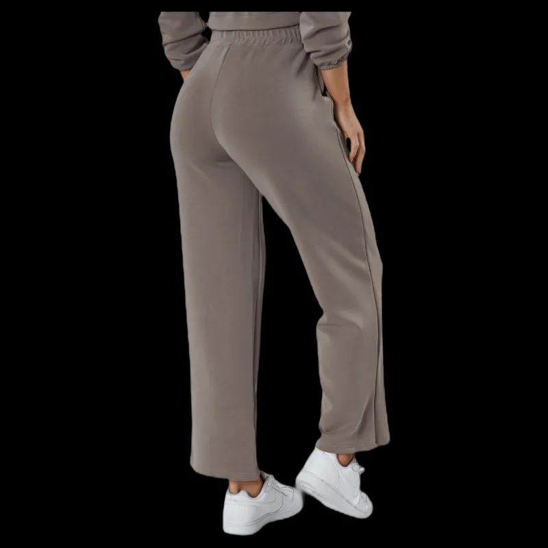 Pieces Lise Hw Wide Pant Lounge Beige Outlet