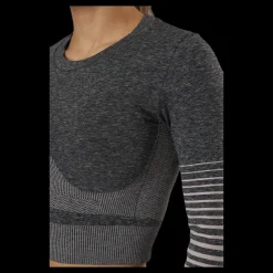 Pieces Lixy Ls Seamless Top Lounge Grey Grå