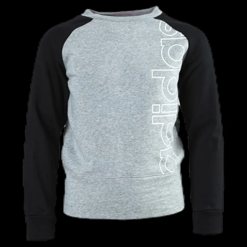 Clearance adidas Logo Crew Sweatshirt Junior Black/Grey Flerfärgad