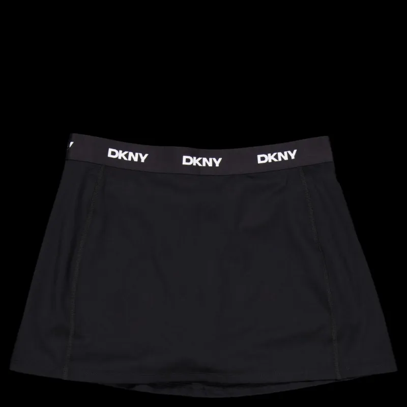 DKNY Sport Logo Elastic Skort Black Svart Clearance